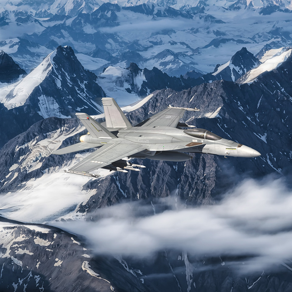 F-18E Block III in flight