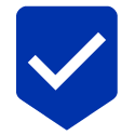 Blue icon of check mark