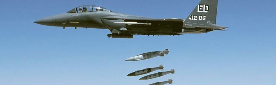 Joint Direct Attack Missiles being launched from fighter jet